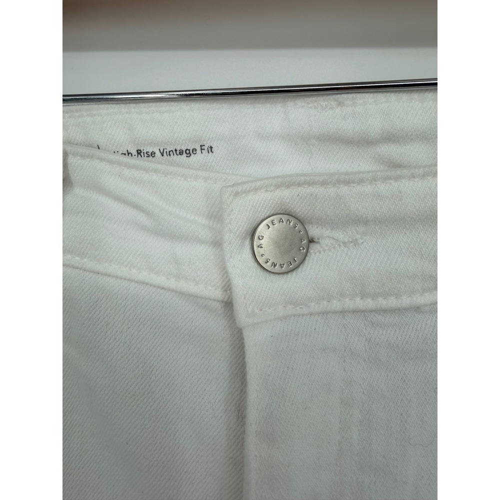 AG Adriano Goldschmied Alexxis Boot High Rise Vintage Fit White Jeans‎ Raw Hem - Picture 3 of 14